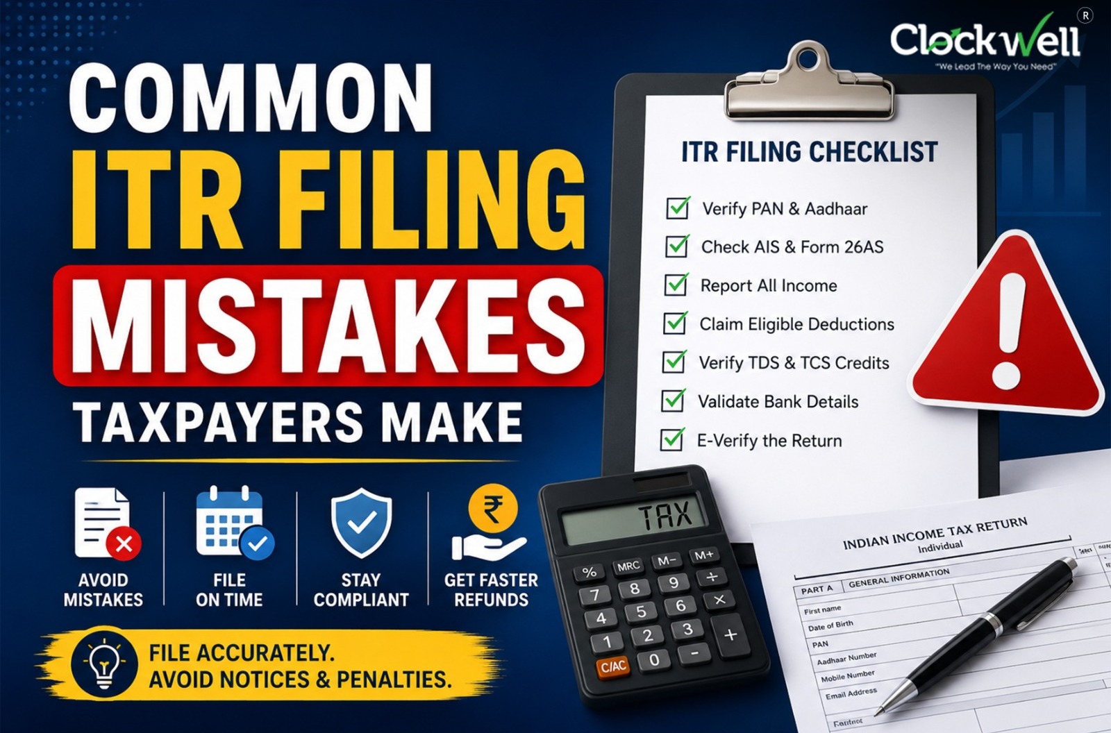 Common ITR Filing Mistakes Taxpayers Make